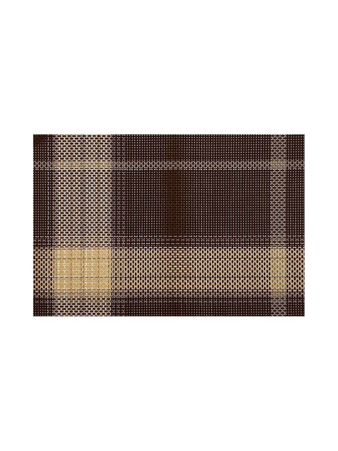 

Freelance Basketweave Brown 6 Pieces Rectangle Reversible Table Placemats