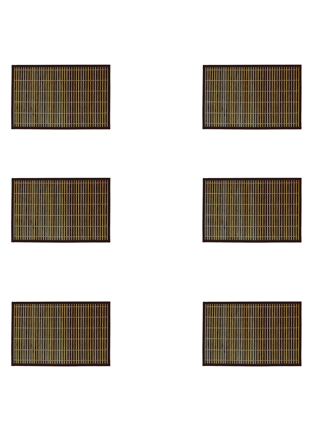 

Freelance Brown 6 Pieces Woven Design Rectangular Table Placemats