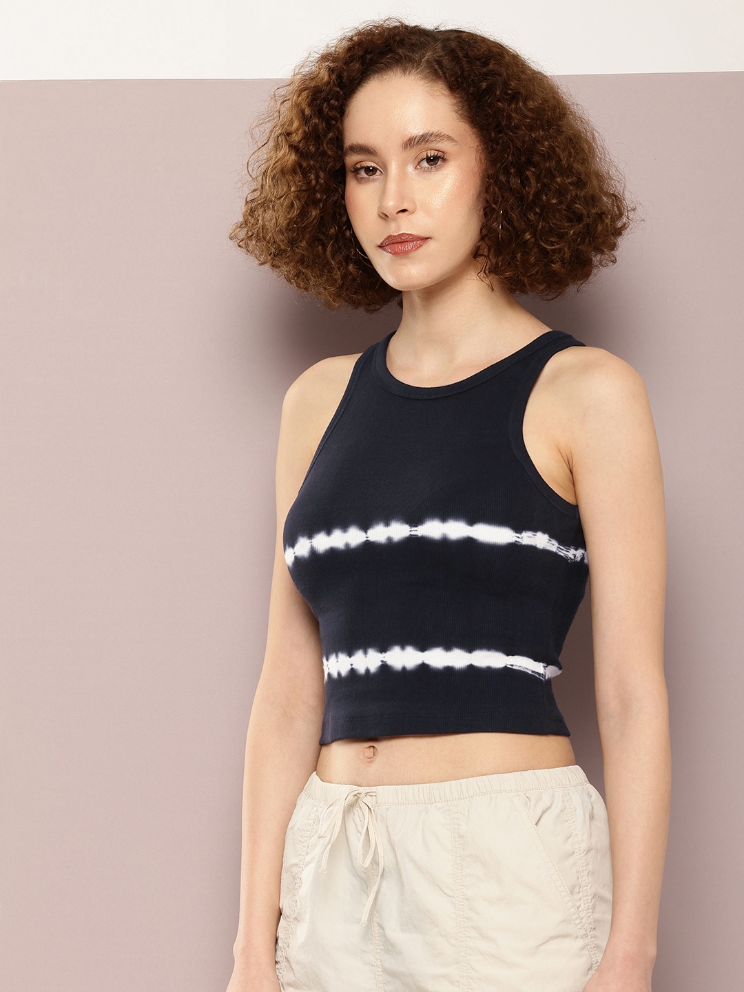 

Kook N Keech Women Tie & Dye T-shirt, Navy blue