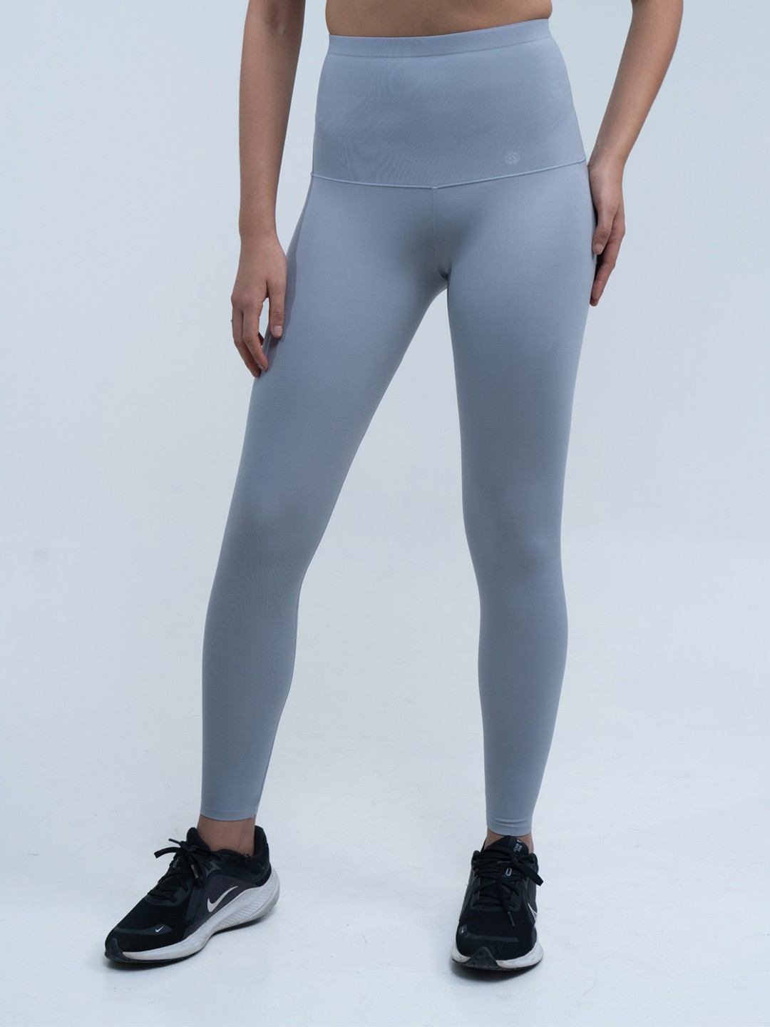 

Soie Seamless High-Rise Rapid-Dry Ankle Length Sports Tights, Grey