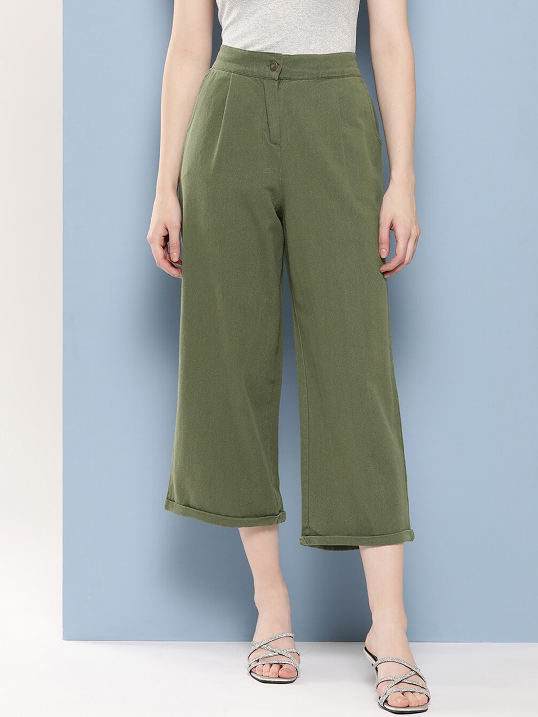 

BAESD Women Mid-Rise Stretchable Jeans, Green