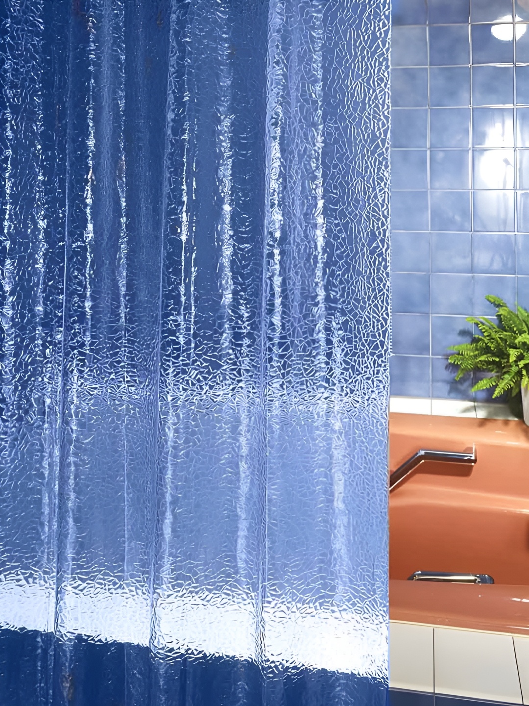 

Freelance Blue Krackle Designed Shower Curtain