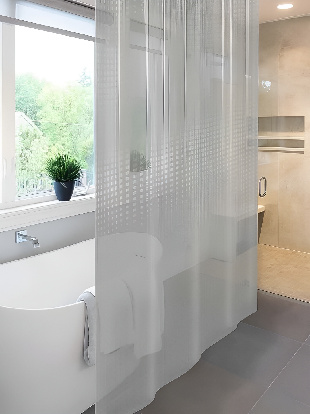 

Freelance Transparent Water Proof Shower Curtain