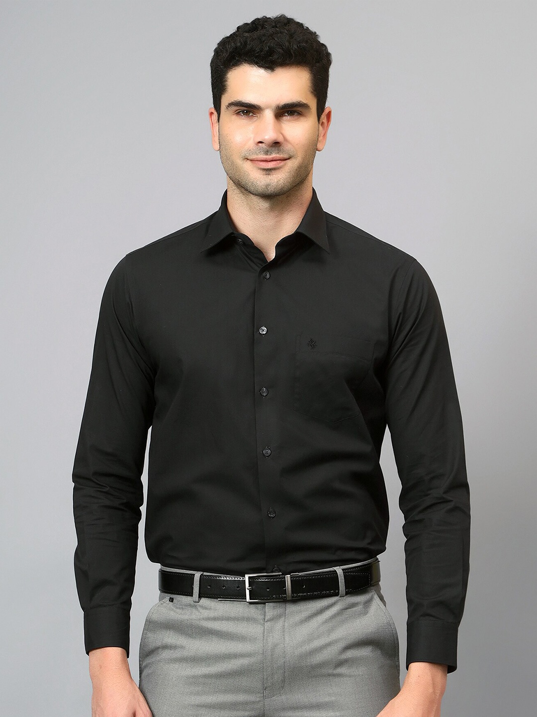 

Cantabil Comfort Cotton Casual Shirt, Black