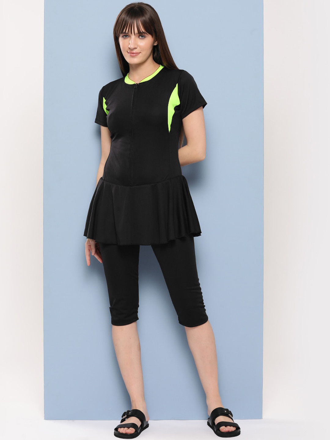 

BAESD Two Piece Sports Swim Set, Black