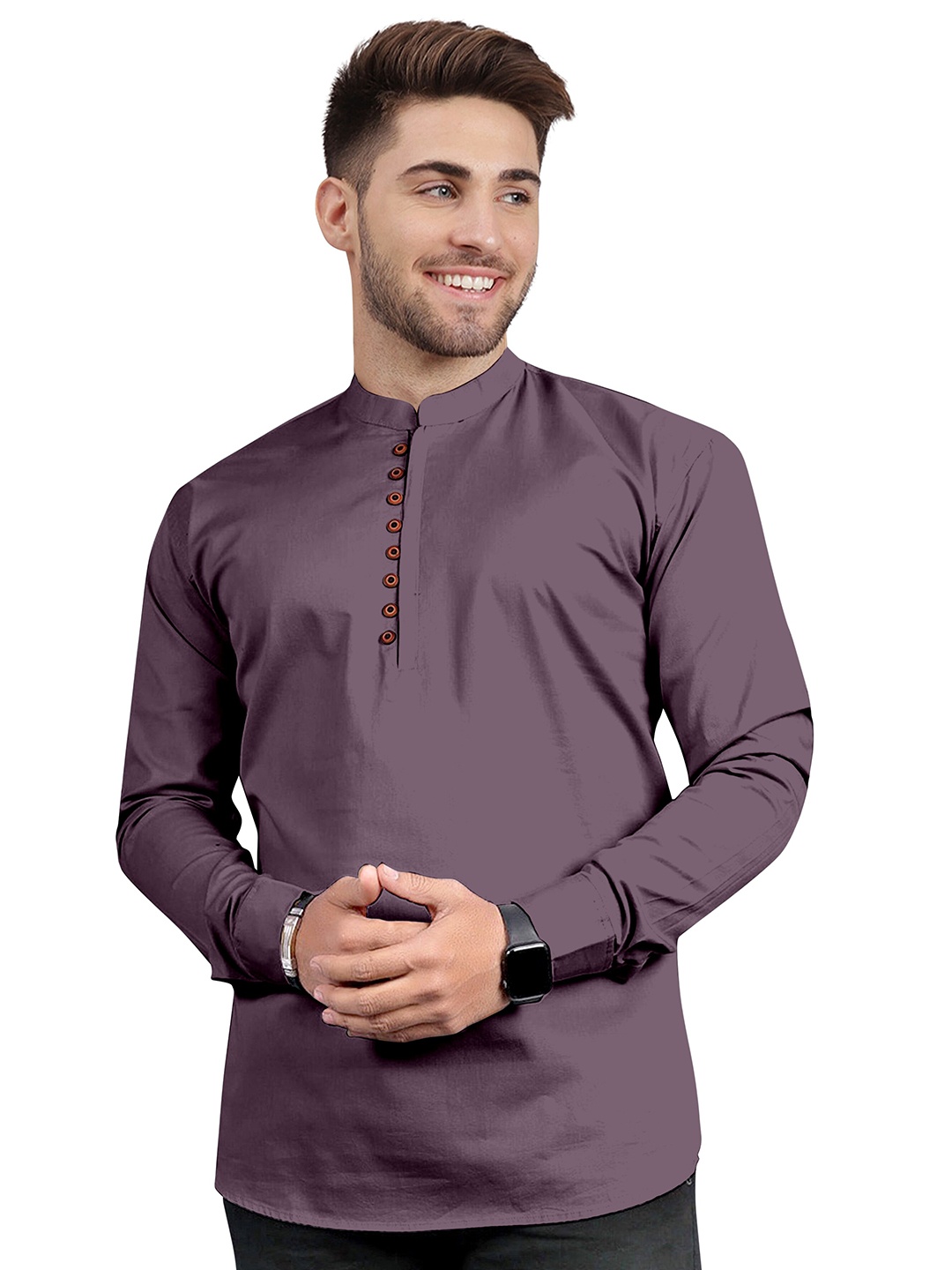 

KHUSHI CREATION Men Original Opaque Casual Shirt, Lavender
