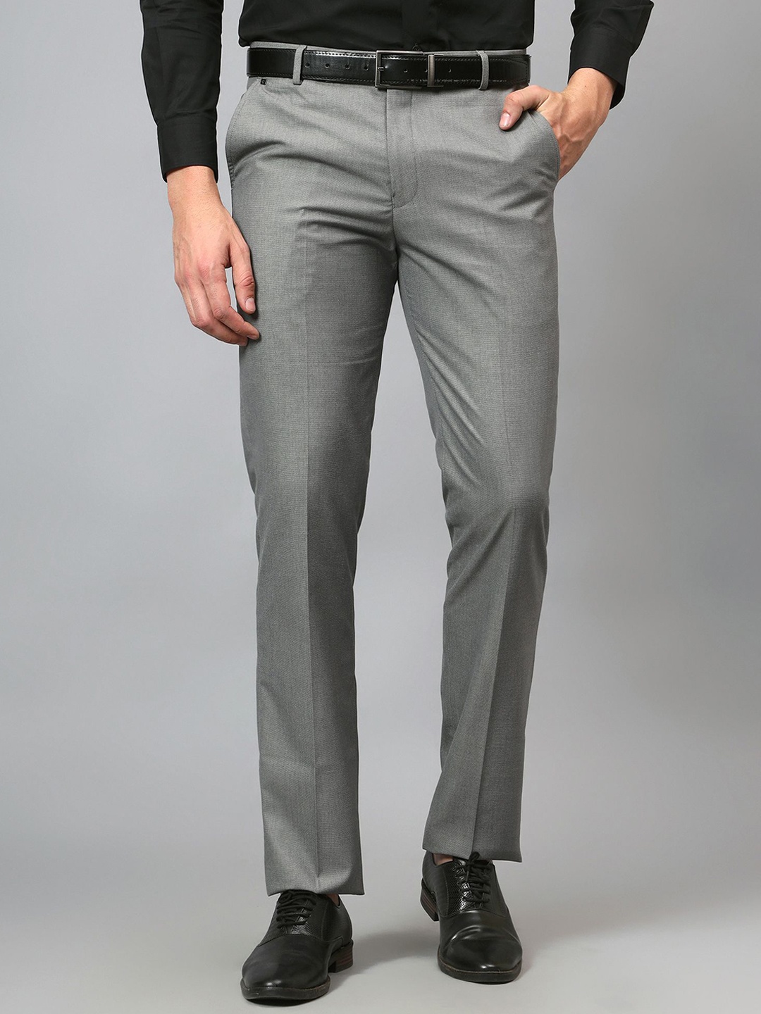 

Cantabil Men Stretchable Formal Trouser, Grey