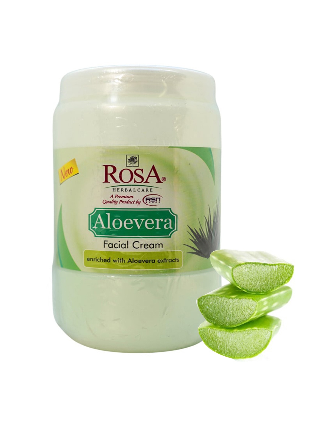 

ROSA Aloe Vera Facial Cream Enriched With Vitamin-E Prevent Anti-Aging-800g, Green