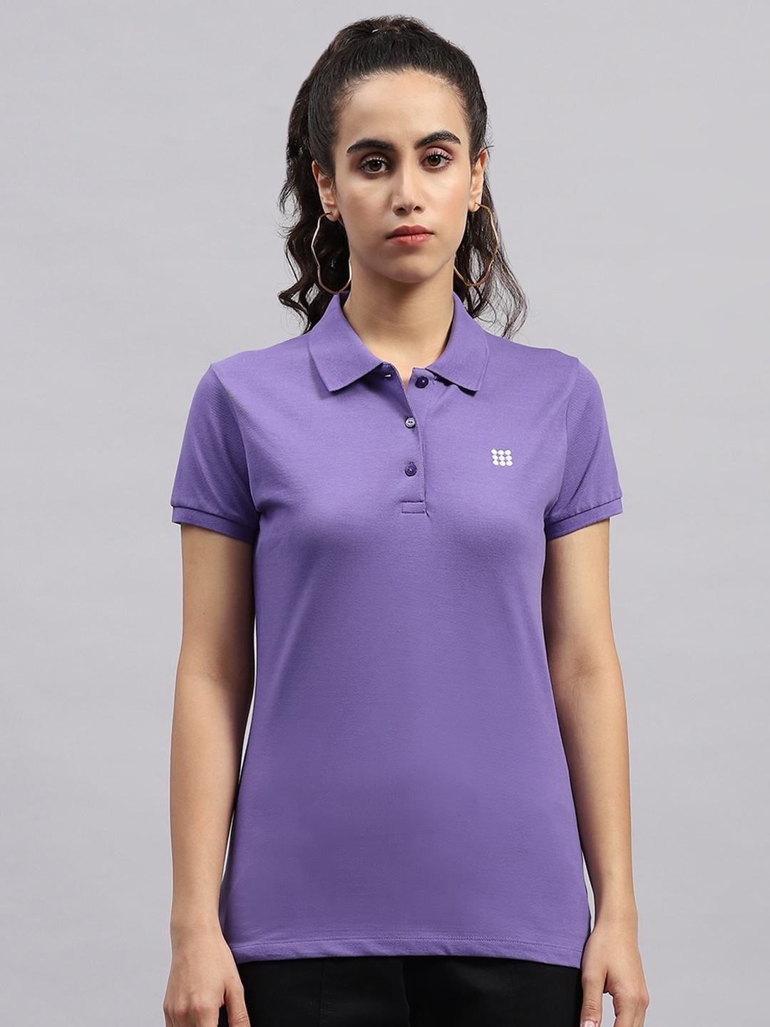 

rock.it Polo Collar Short Sleeves Cotton Casual T-shirt, Lavender