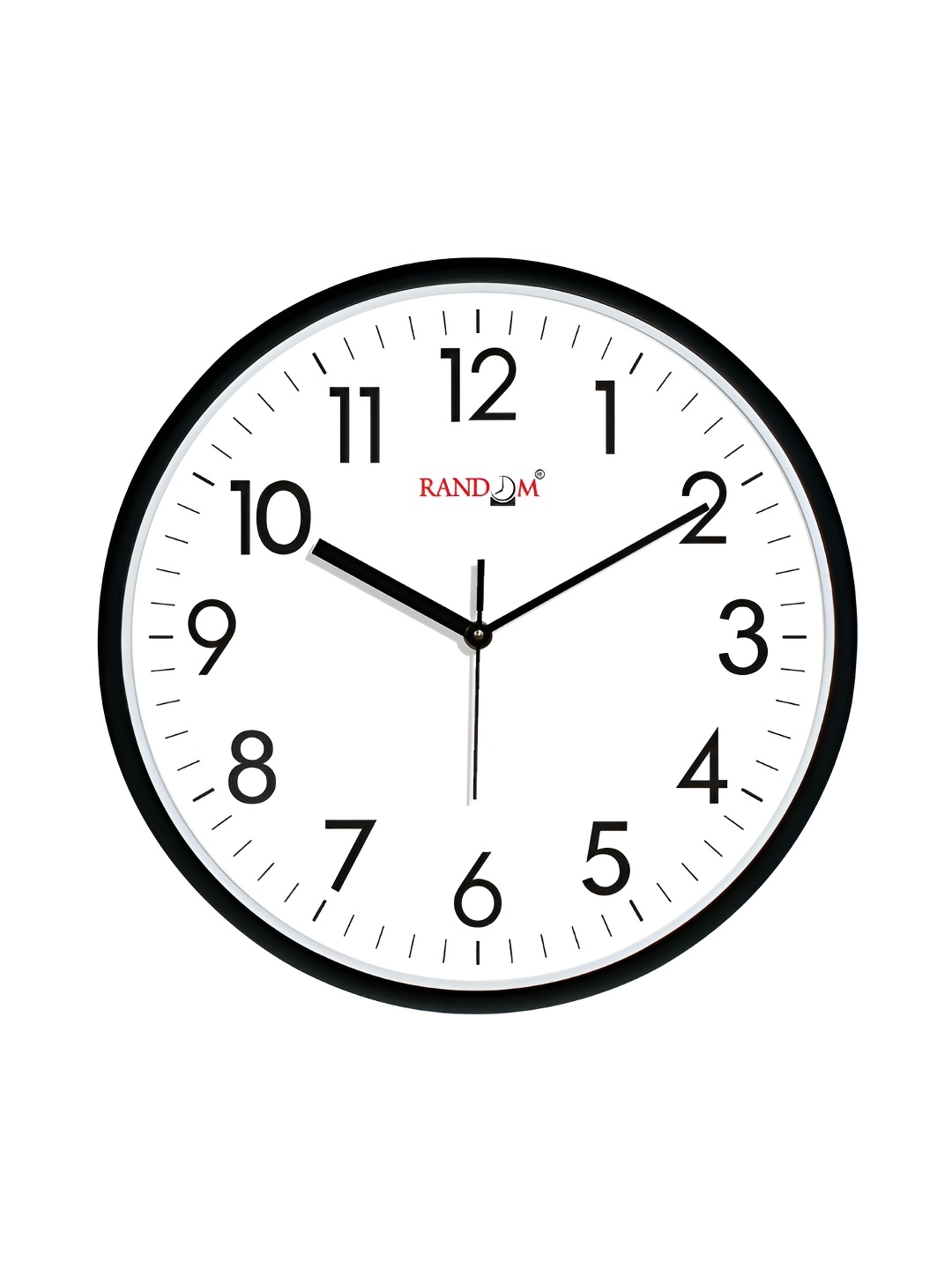 

RANDOM Printed Round Shaped Sweep Silent Movement Contemporary Wall Clock, White