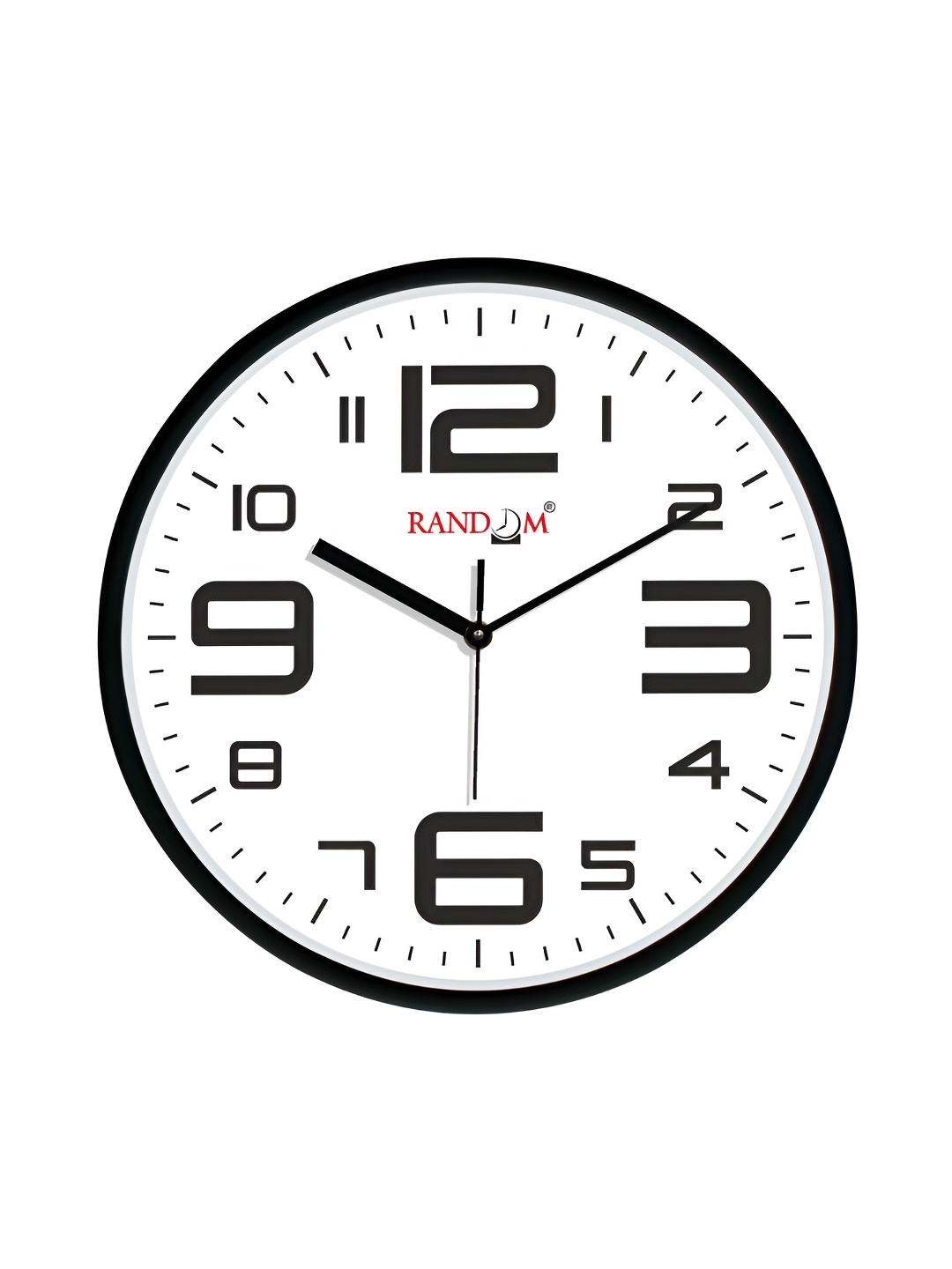 

RANDOM Printed Round Shaped Sweep Silent Movement Contemporary Wall Clock, White