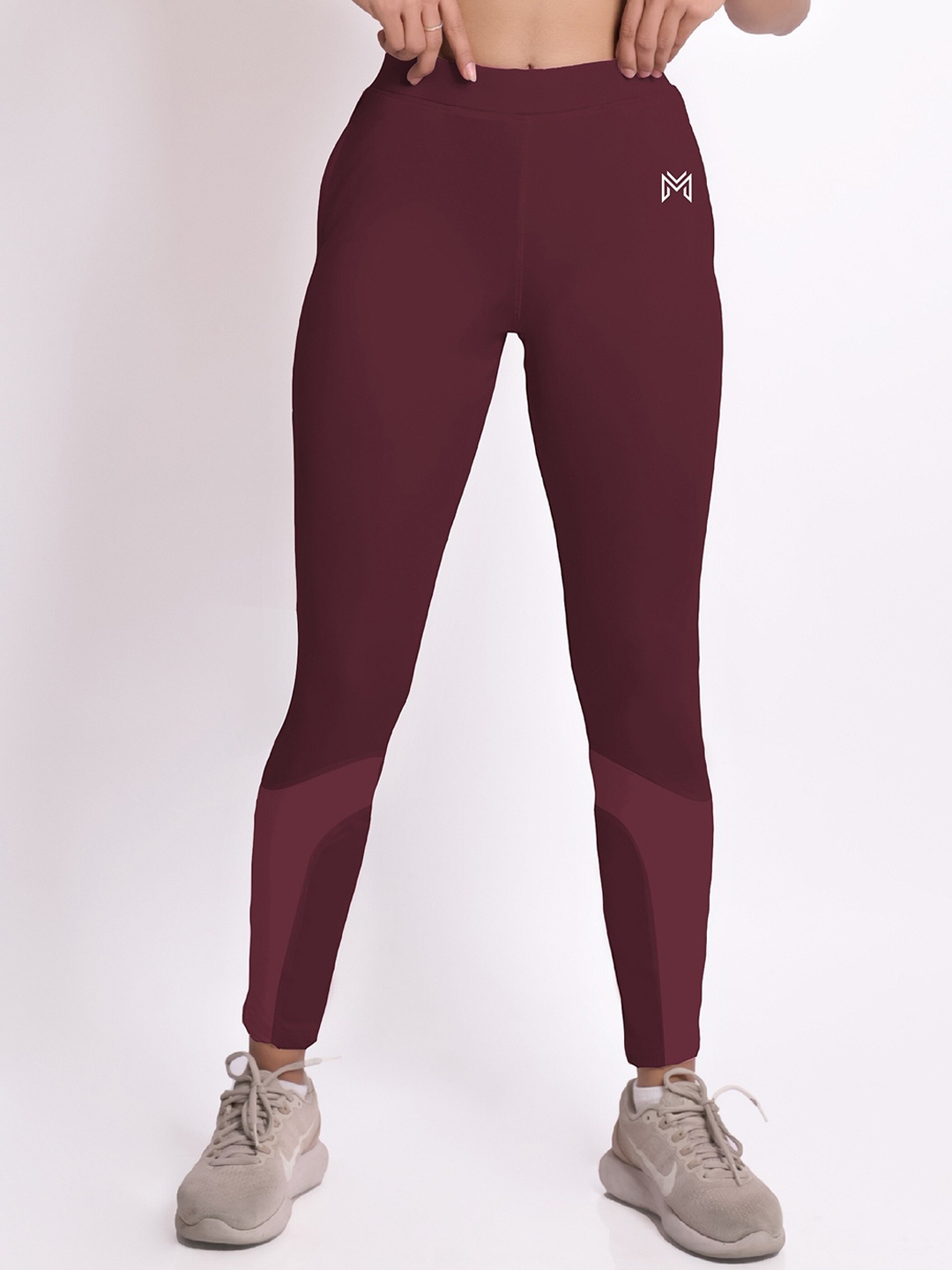

Mehrang Ankle Length Training Tights, Burgundy