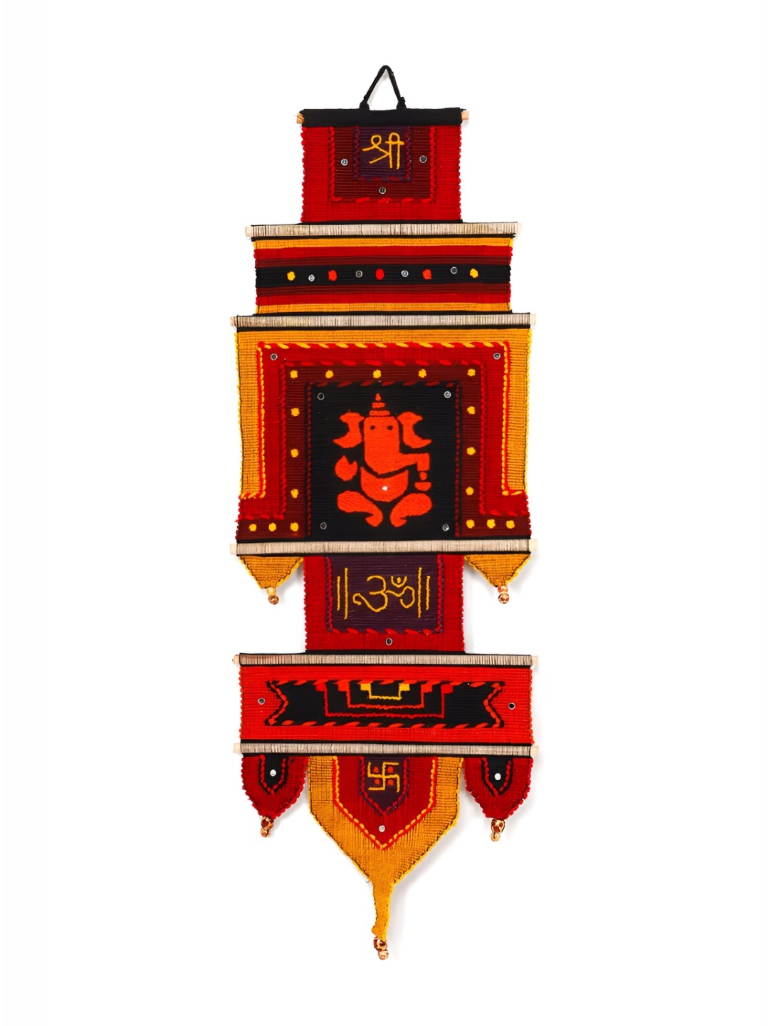 

AIVIK Red & Brown Cotton Wall Hanging Tapestry