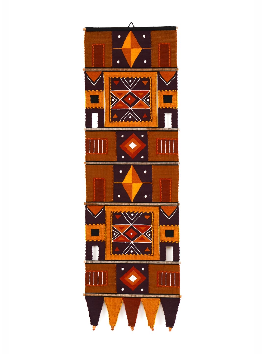 

AIVIK Red & Brown Cotton Wall Hanging Tapestry