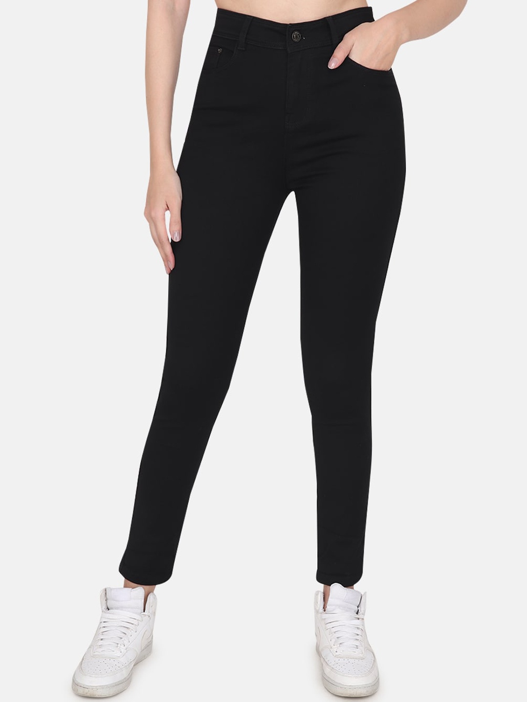 

Albion By CnM Women Slim Fit Pure Cotton Stretchable Jeans, Black