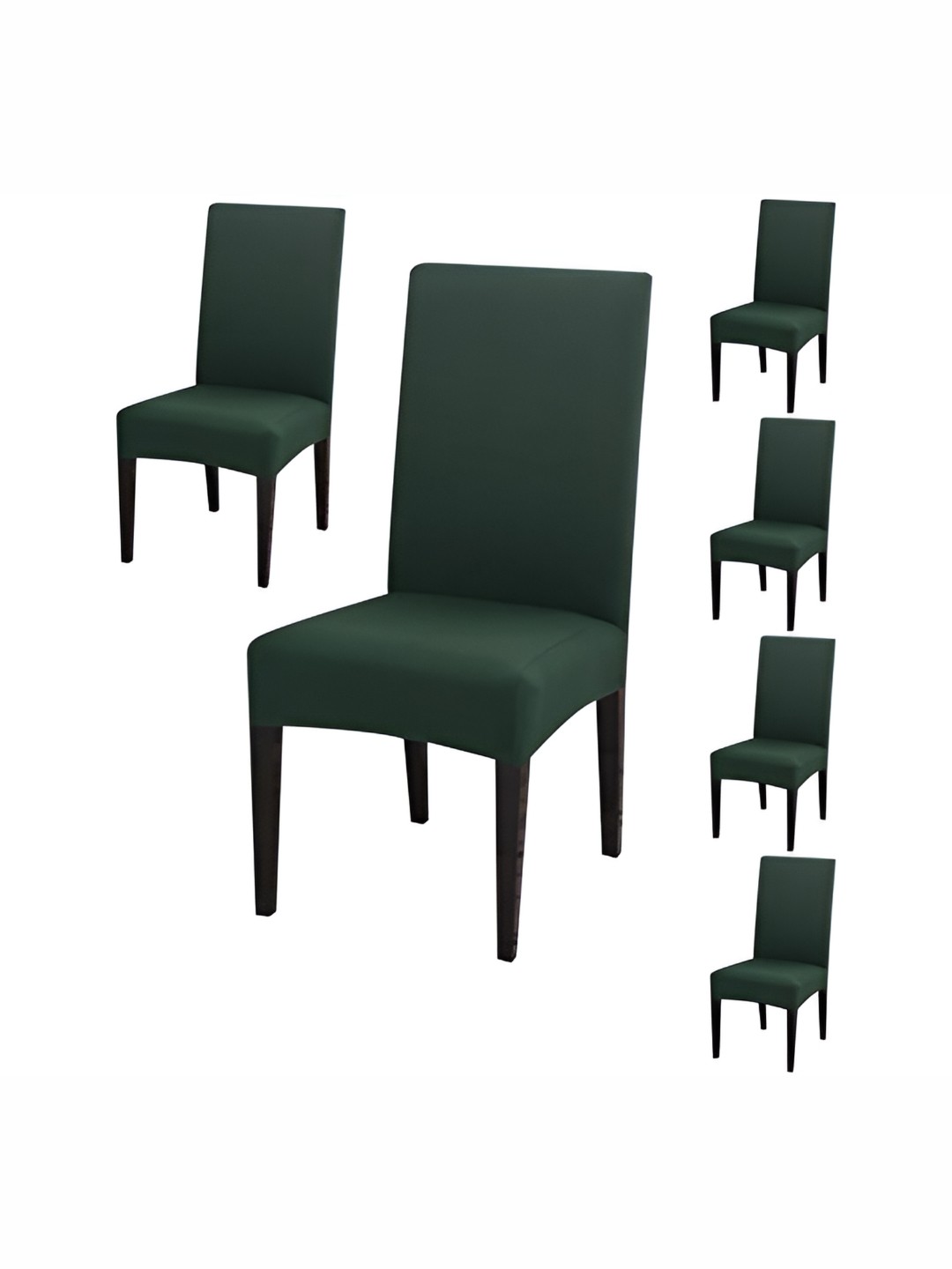 

DECOR VATIKA Green 6-Pieces Stretchable Chair Covers
