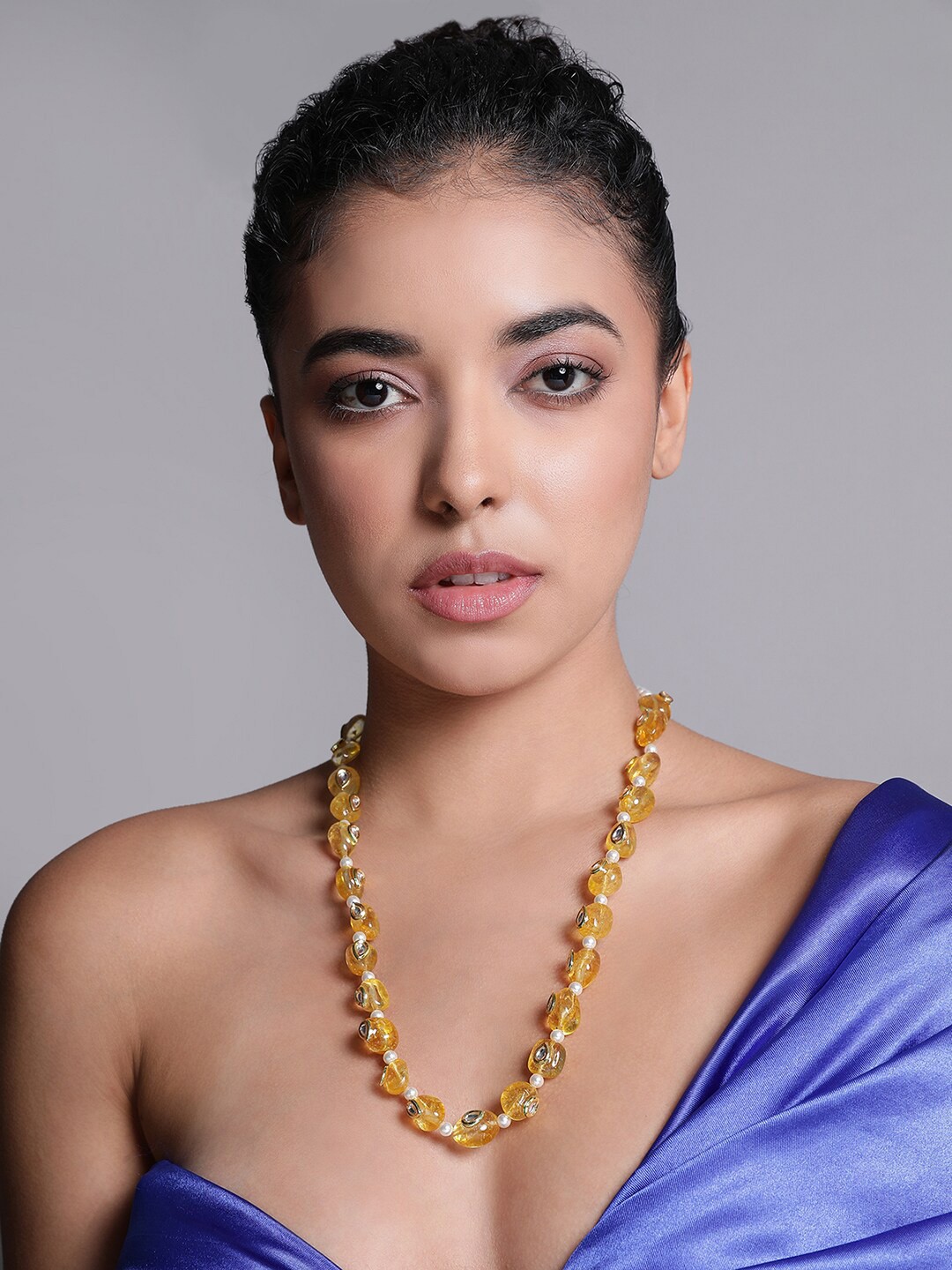 

XAGO Brass Gold-Plated Handcrafted Necklace, Yellow