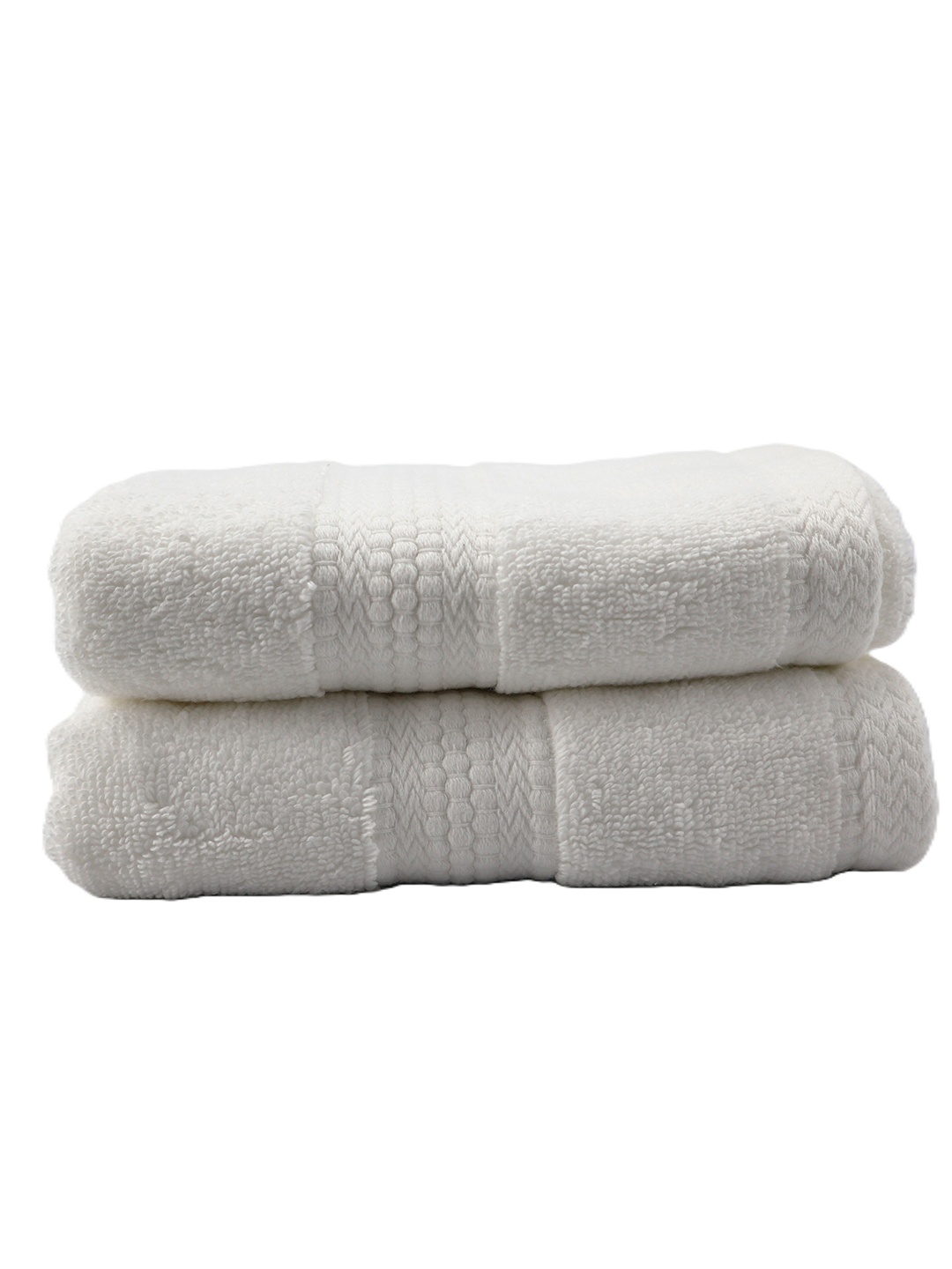 

BOMBAY DYEING White 2 Pieces Pure Cotton 650 GSM Hand Towels