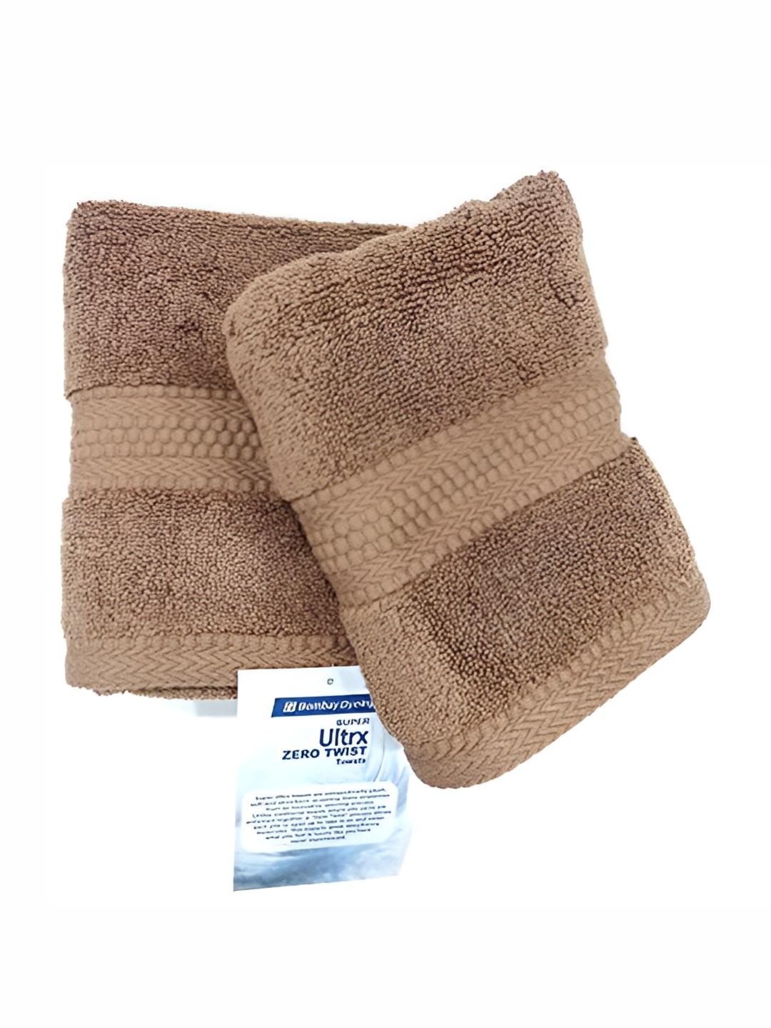 

BOMBAY DYEING Brown 2 Pieces Pure Cotton 650 GSM Hand Towels