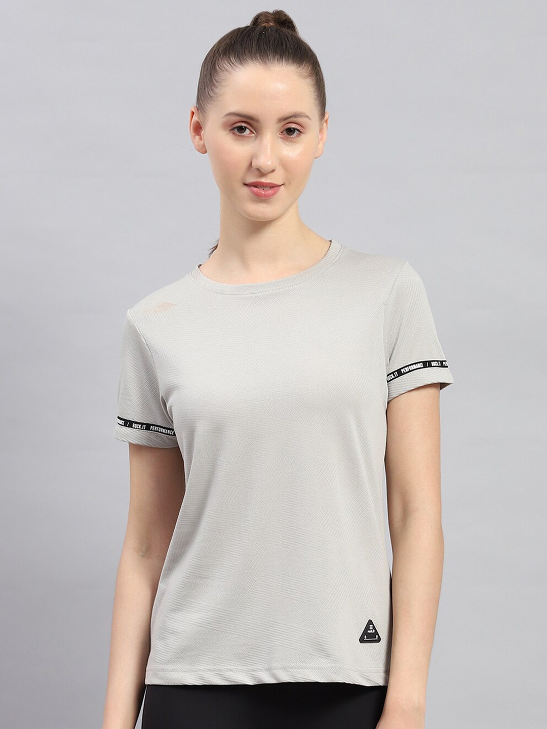 

Monte Carlo Round Neck Short Sleeves Casual T-Shirt, Grey