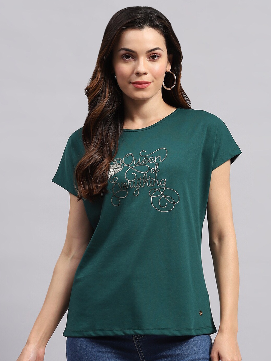 

Monte Carlo Typography Printed Cotton Tshirt, Green