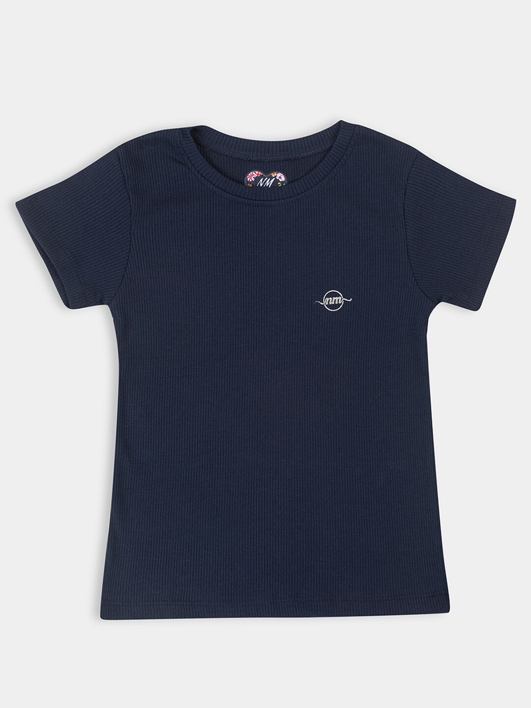

PAMPOLINA Girls Round Neck Short Sleeves T-shirt, Navy blue