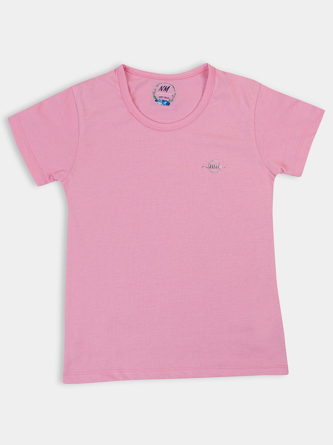 

PAMPOLINA Round Neck Short Sleeves Regular Top, Pink