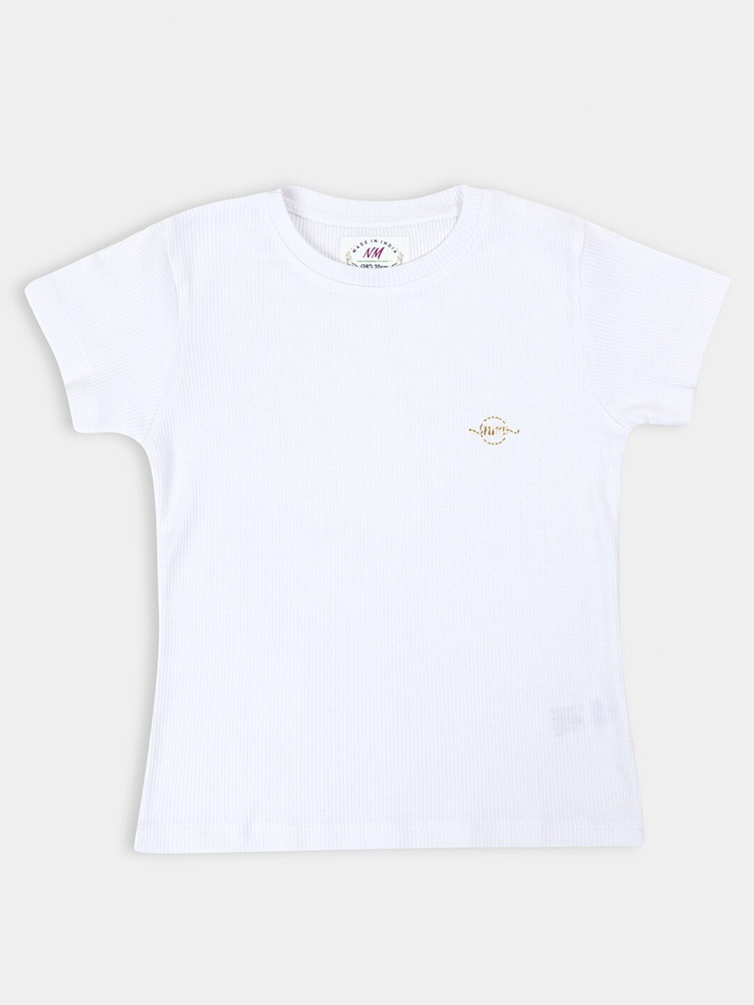 

PAMPOLINA Girls Round Neck Regular Top, White