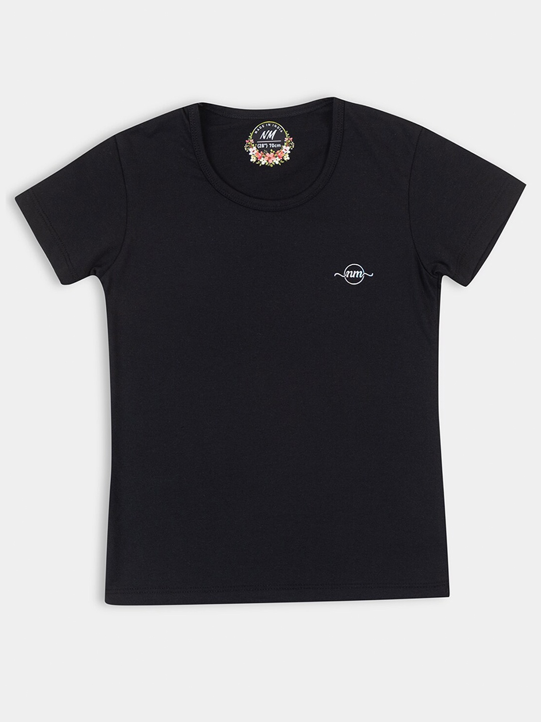 

PAMPOLINA Girls Round Neck Regular Top, Black