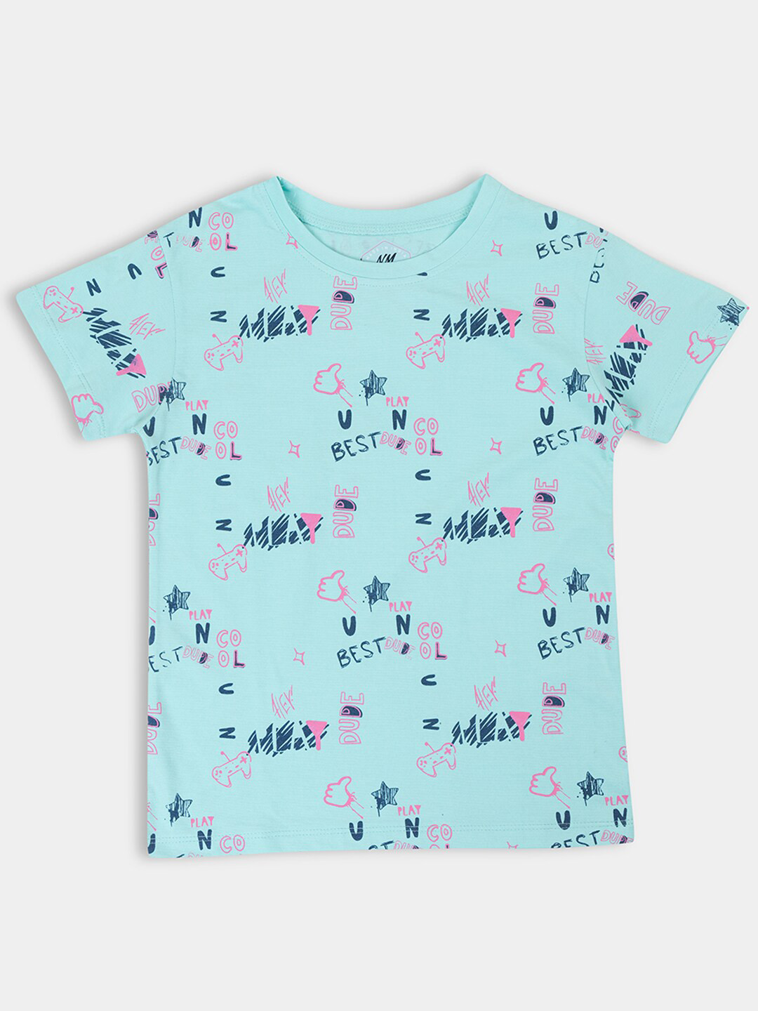 

PAMPOLINA Girls Conversational Print Regular Top, Blue