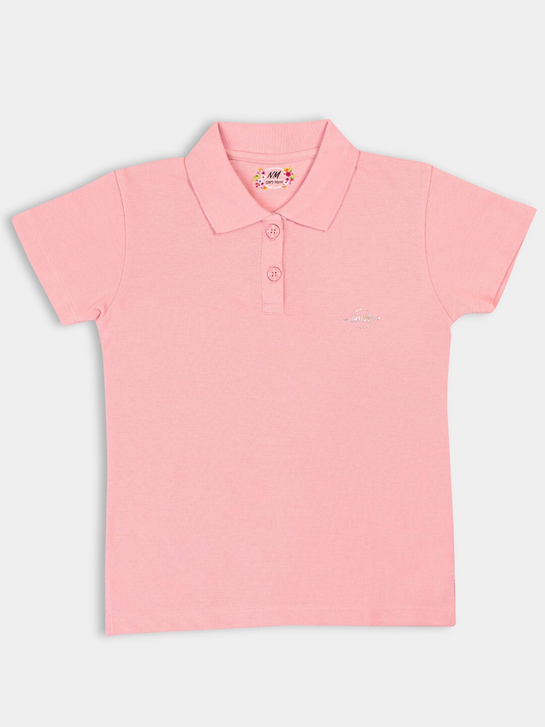 

PAMPOLINA Girls Polo Collar Short Sleeves T-shirt, Peach