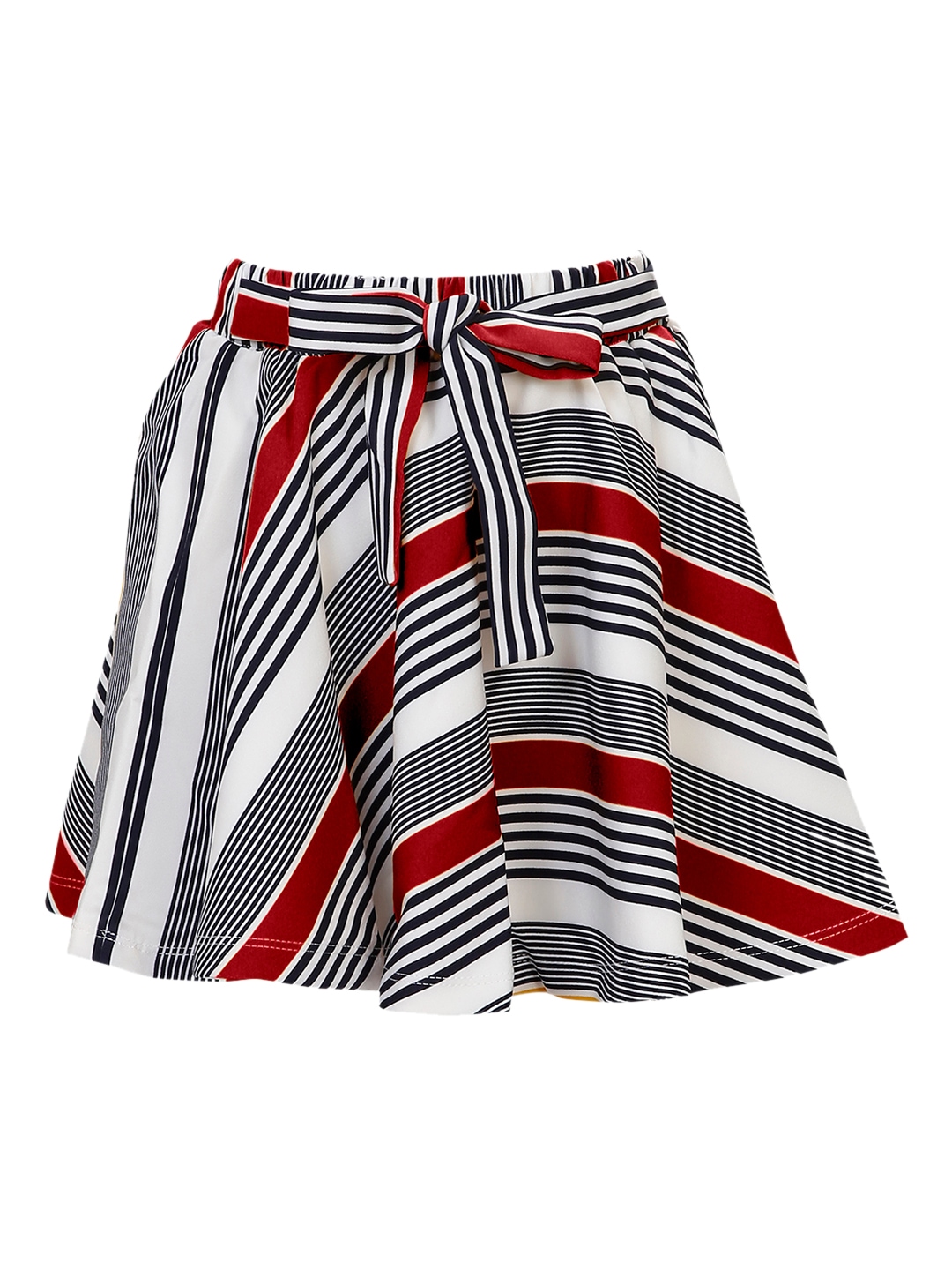 

Hunny Bunny Girls Striped Flared Above Knee Skirts, Red