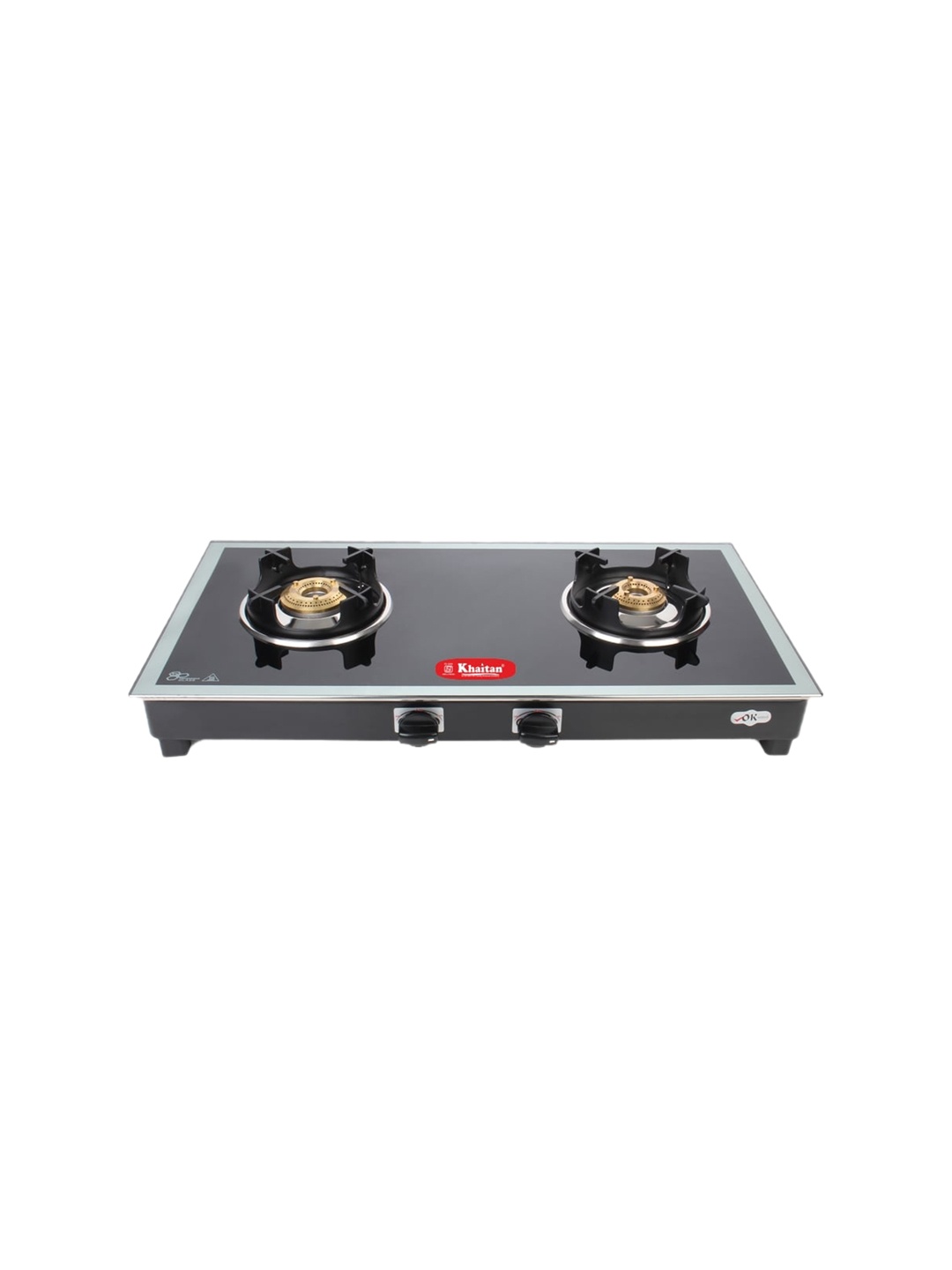 

Khaitan Glass 2 Burner Gas Stove, Black