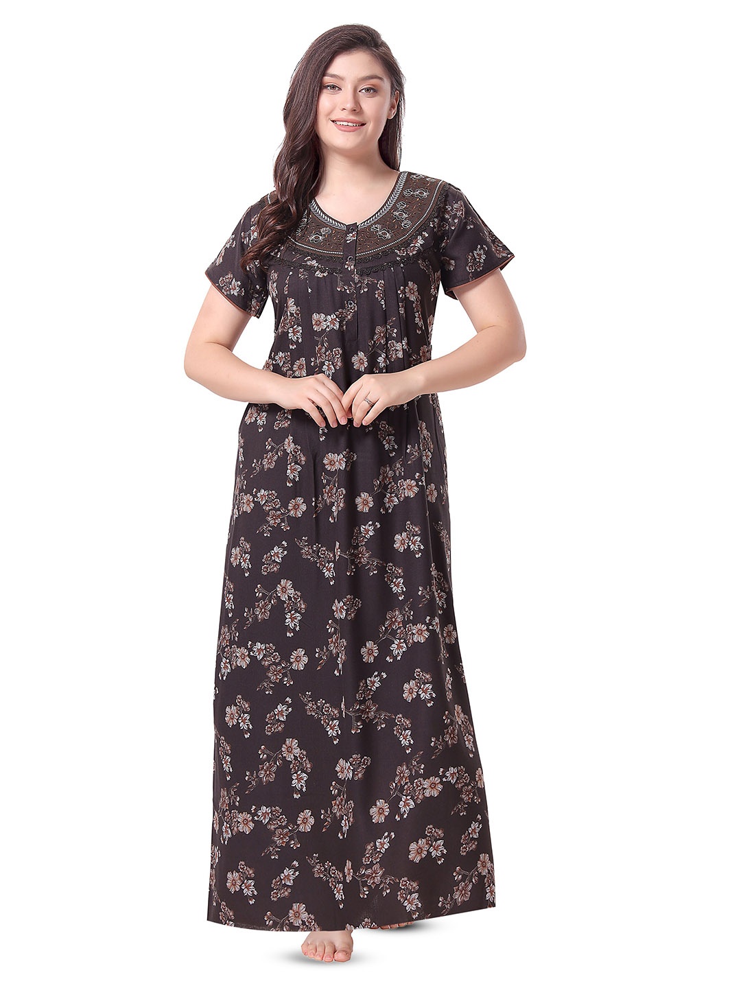 

Soulemo Printed Maxi Nightdress, Grey