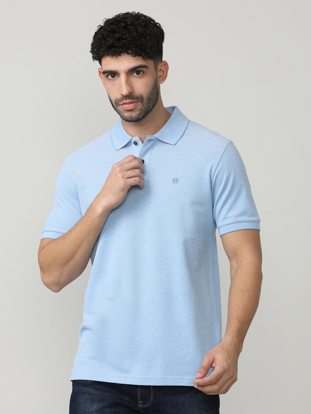 

DRAGON HILL Polo Collar Cotton Slim Fit T-shirt, Green