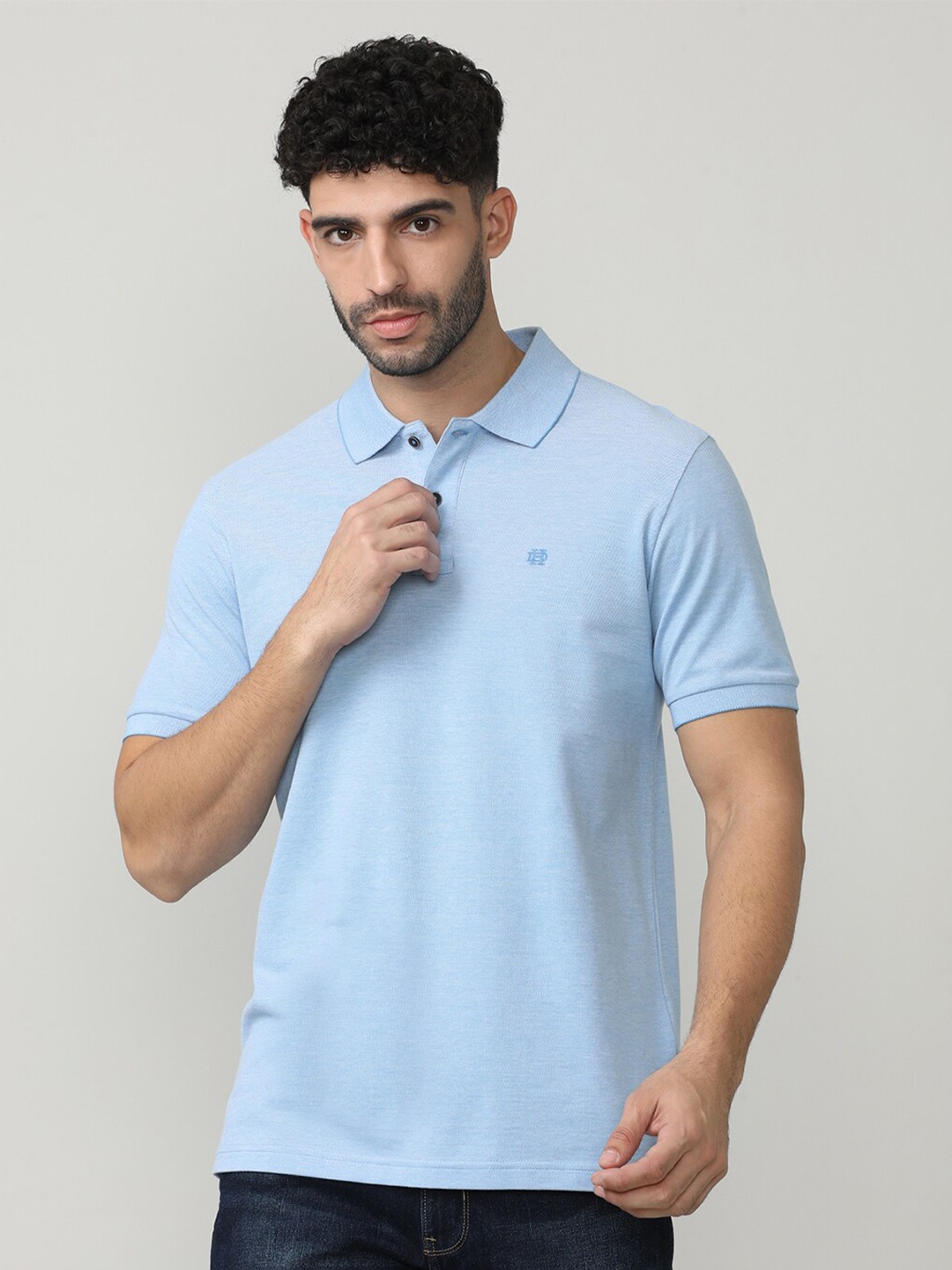 

DRAGON HILL Polo Collar Cotton Slim Fit T-shirt, Green