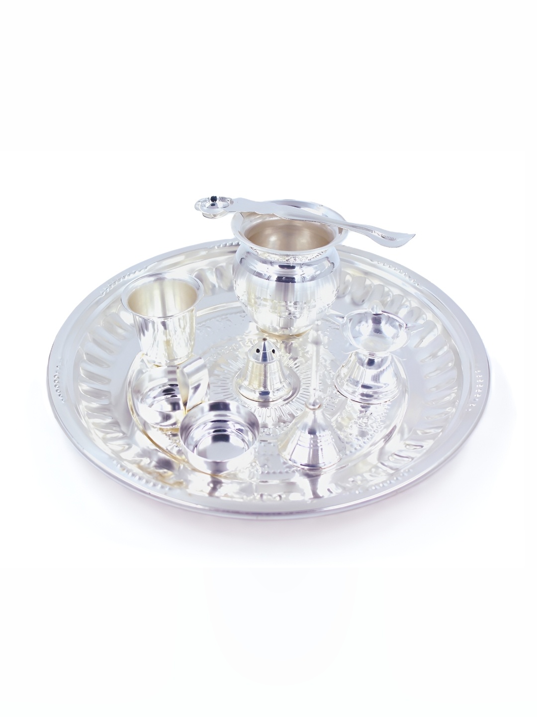 

Ojas Silver Plated Pooja Set