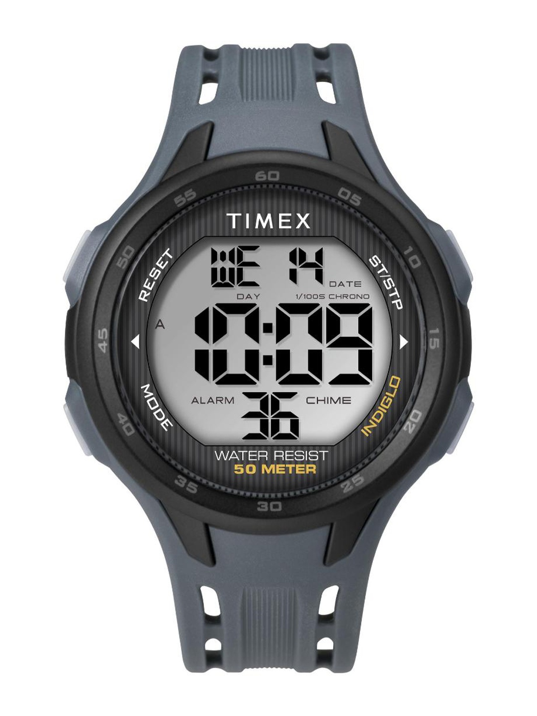 

Timex Men Plastic Dial & Silicon Straps Digital Watch TW5M41500, Silver