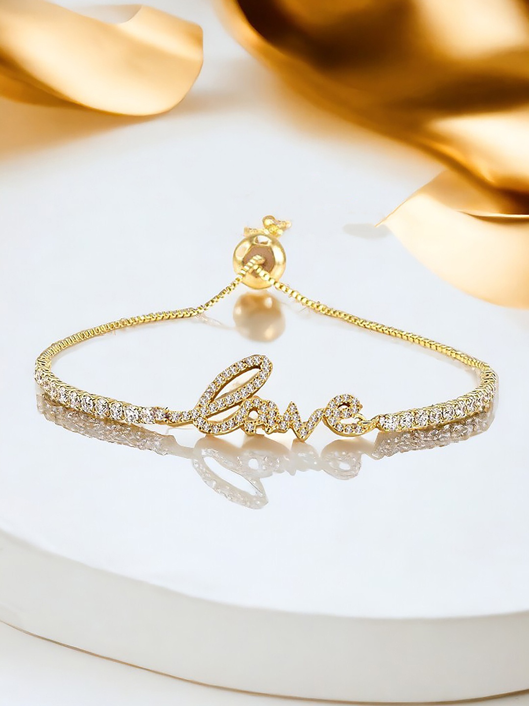 

LUCKY JEWELLERY Gold-Plated Wraparound Bracelet