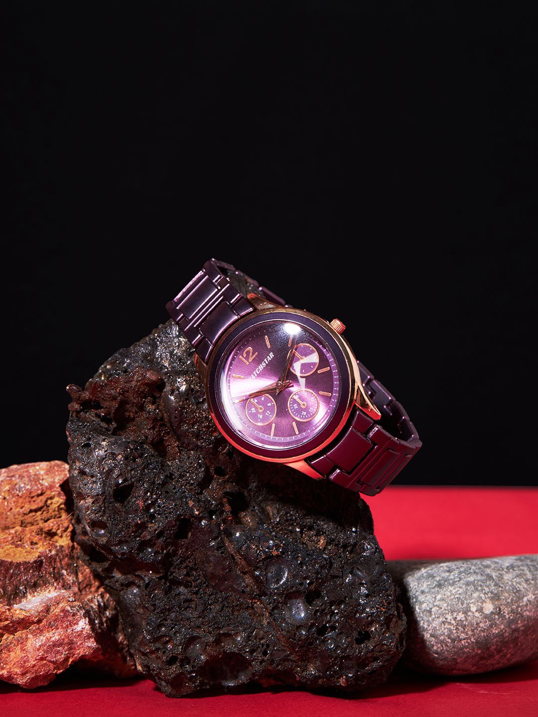 

WATCHSTAR Women Stainless Steel Bracelet Style Straps Analogue Watch Lovely purpleDL, Purple