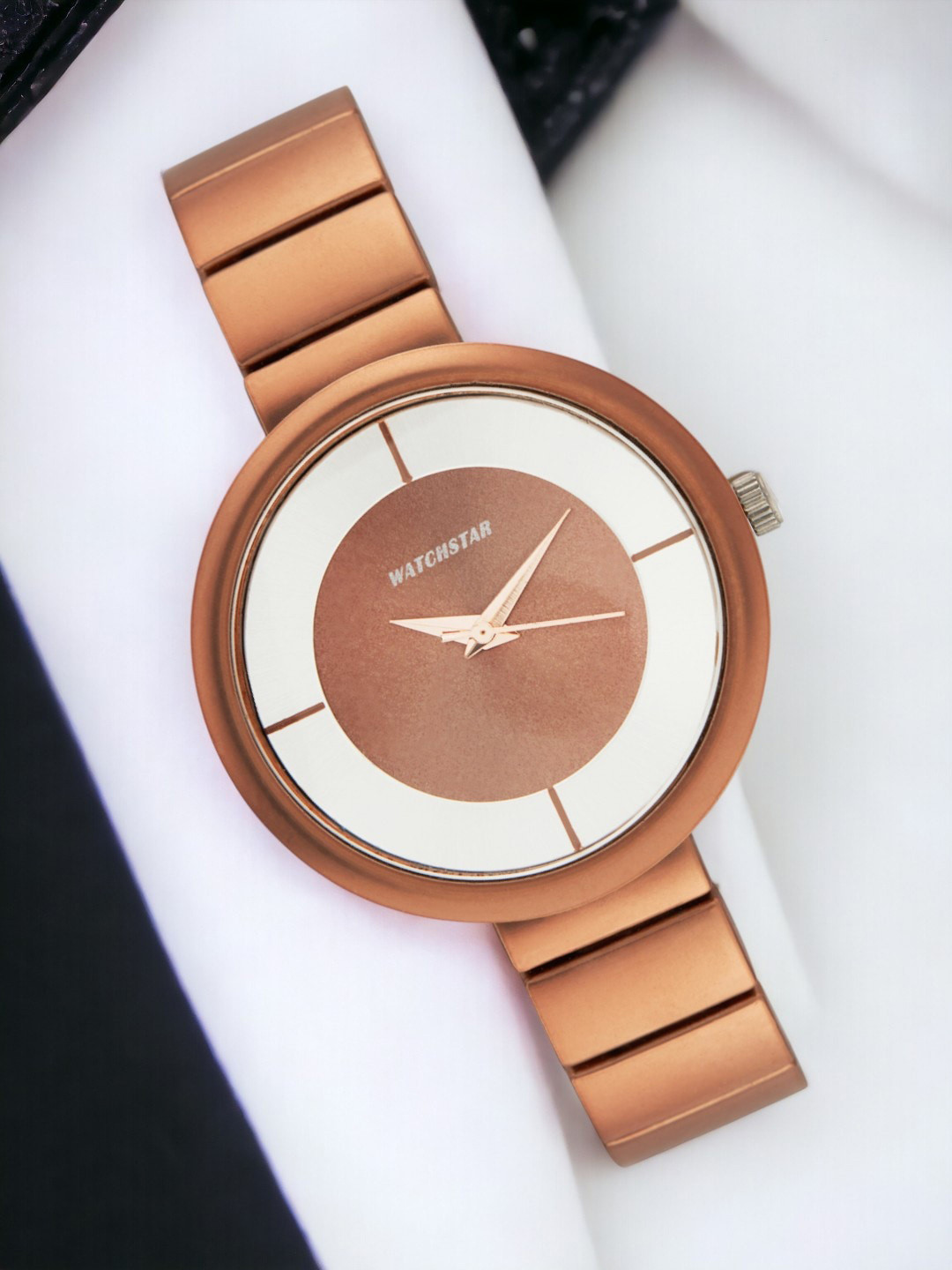

WATCHSTAR Antique Watch Women Stainless Steel Straps Analogue Mate BrownDL, Brown