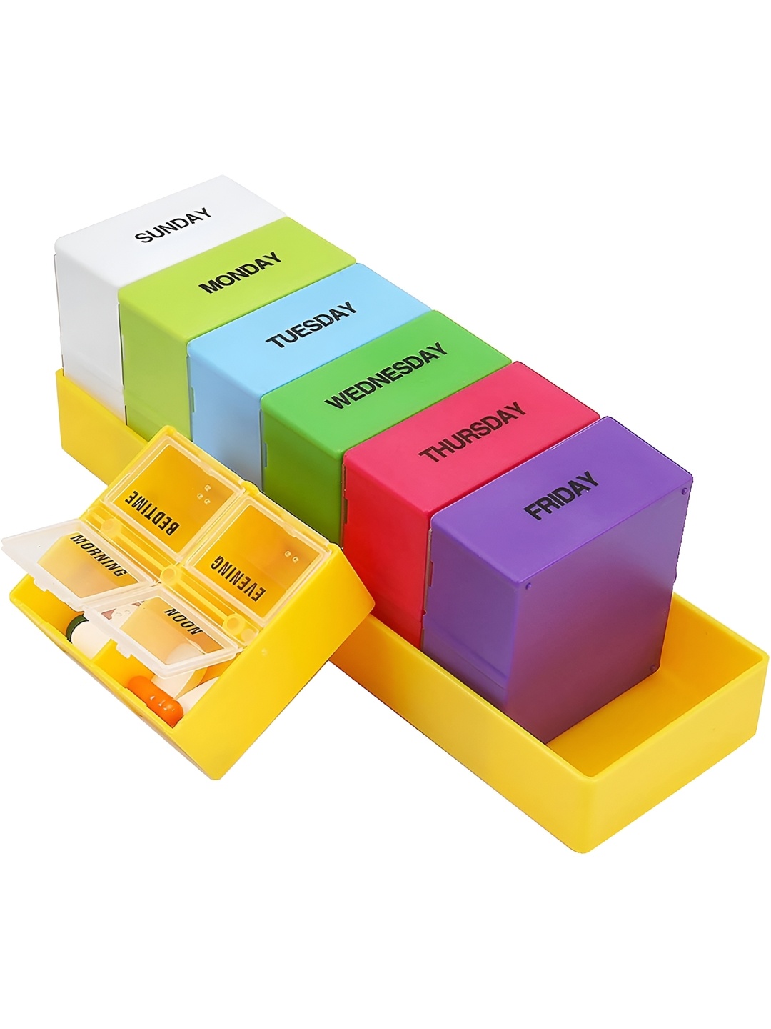 

Bulfyss Yellow Medicine Storage Case Container Holder Storage Box Organiser