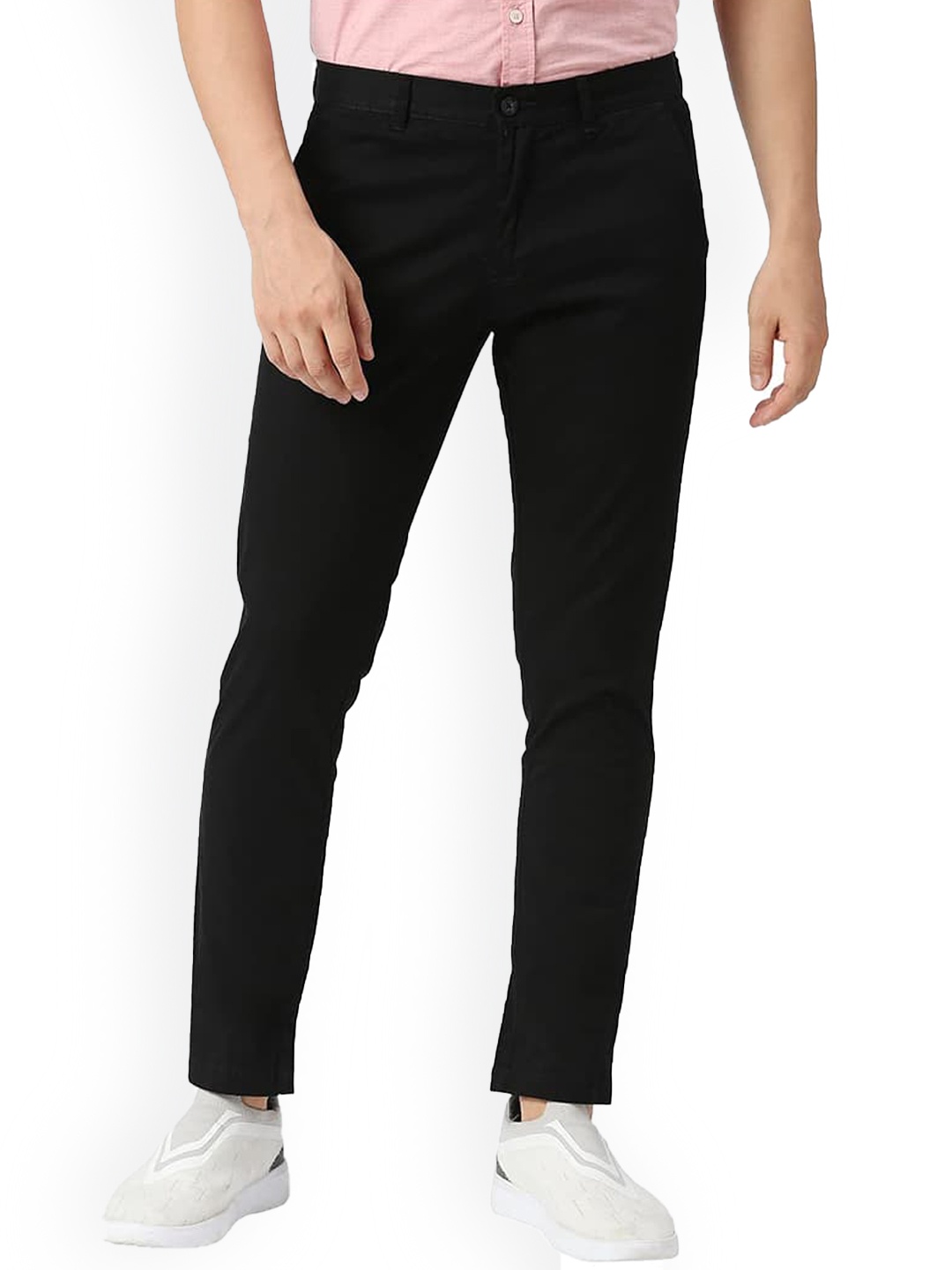 

Basics Men Slim Fit Denim Cotton Trouser, Black