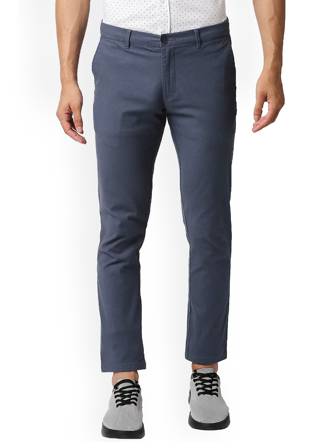 

Basics Men Slim Fit Cotton Denim Trouser, Blue