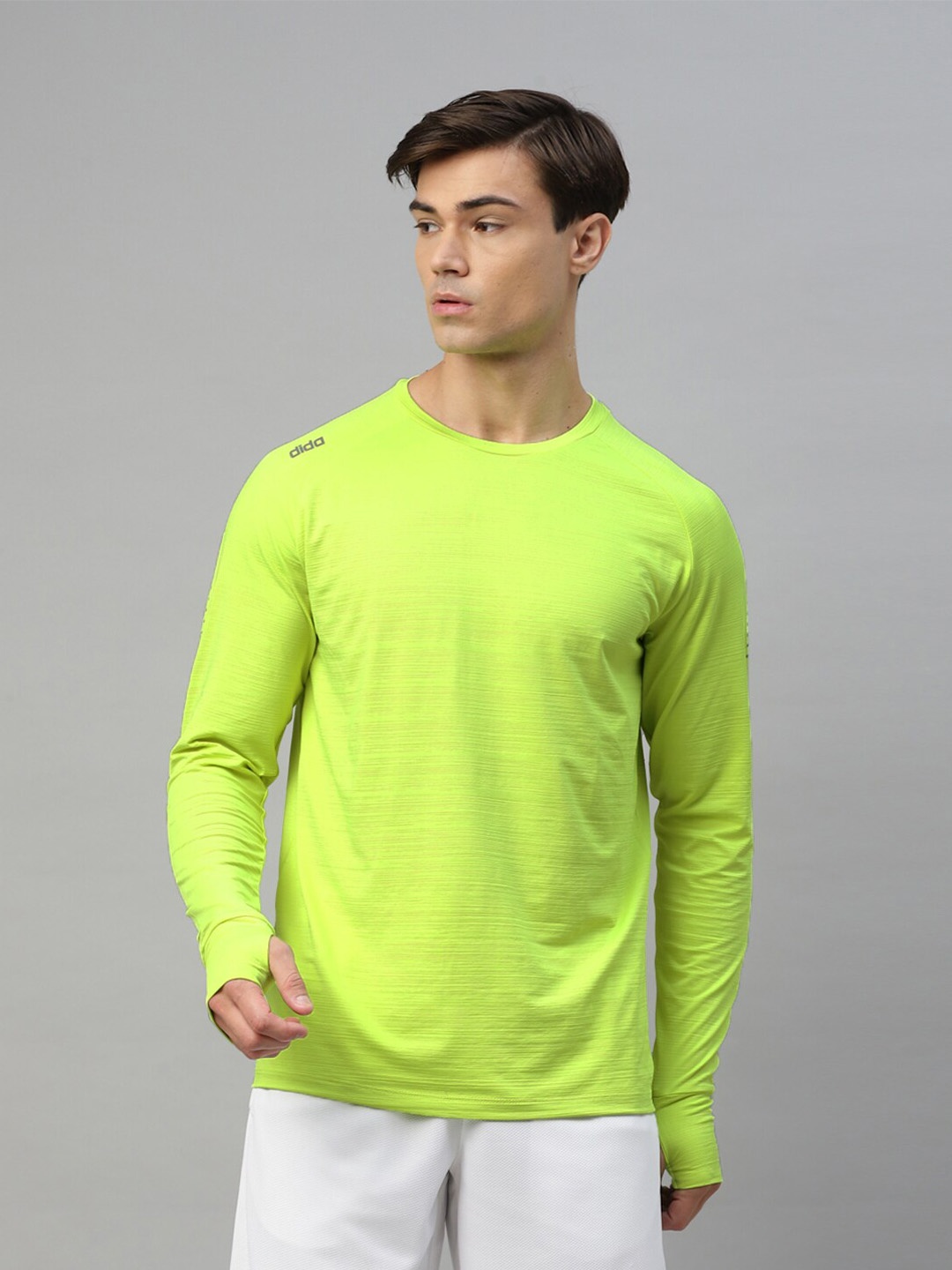 

DIDA Round Neck Dri-FIT Short Sleeves Regular T-shirt, Lime green