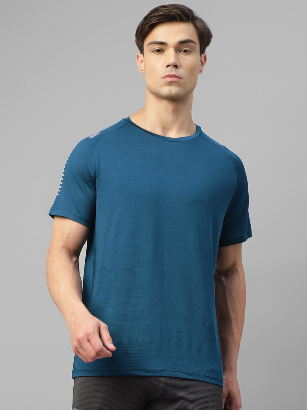 

DIDA Short Sleeves Round Neck Dri-FIT Knitted T-shirt, Teal