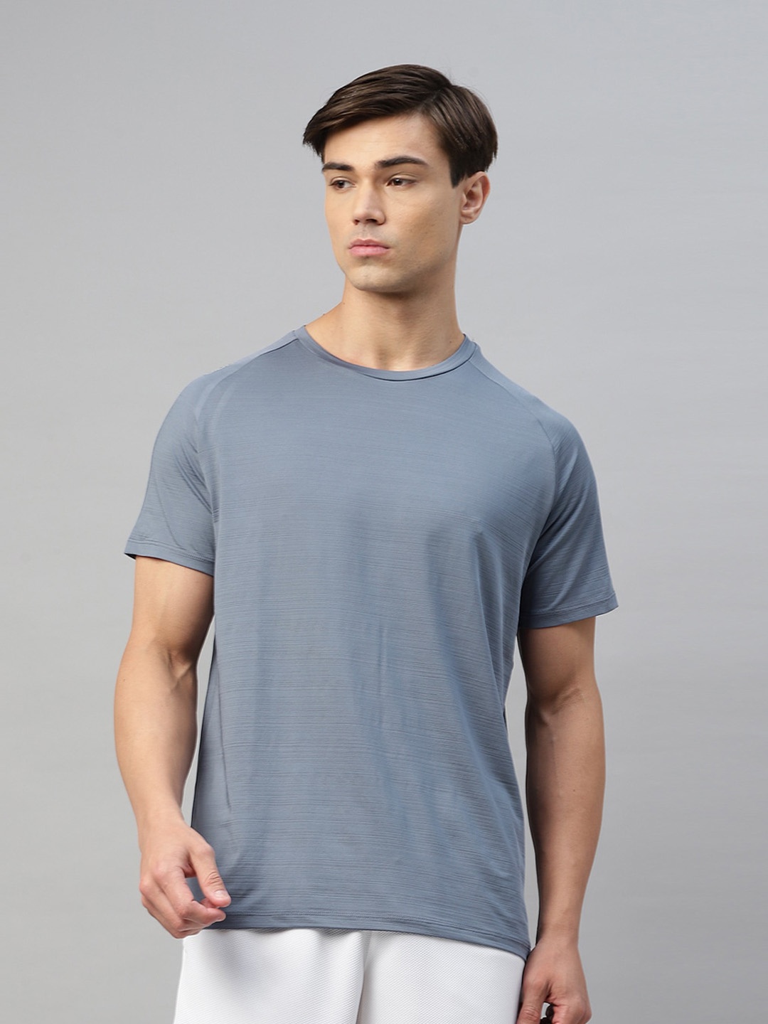 

DIDA Round Neck Short Sleeves Dri-FIT Regular T-shirt, Grey