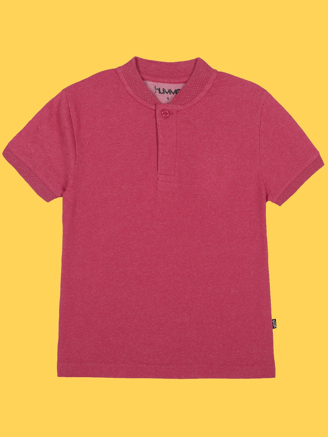 

Anthrilo Boys Henley Neck Short Sleeves Cotton Casual T-shirt, Red