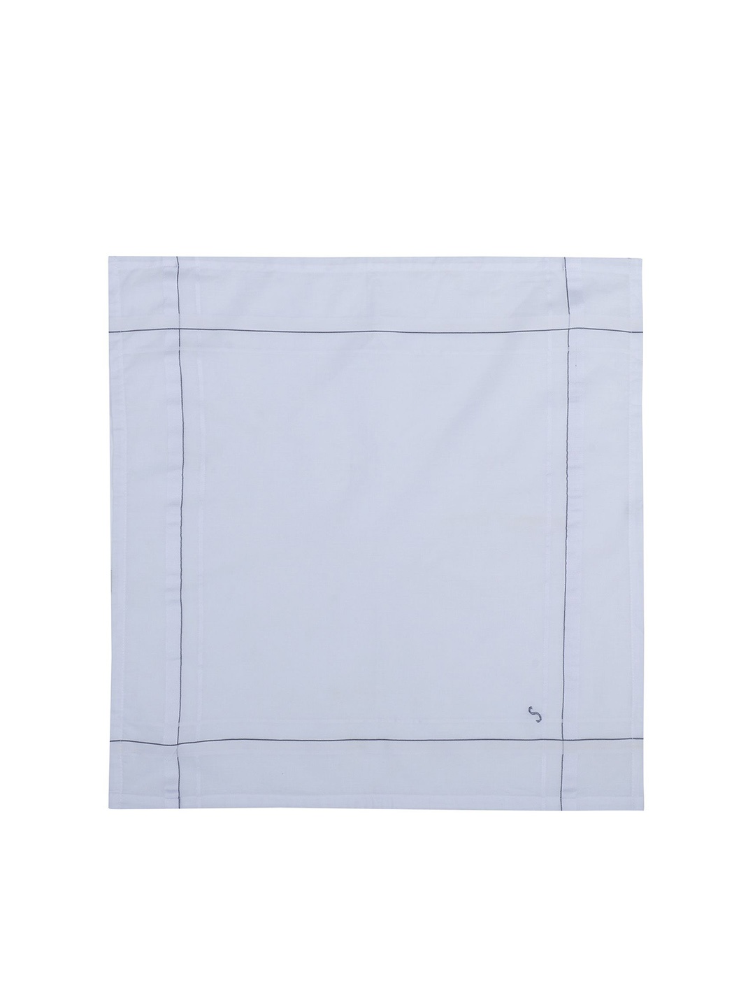 

CROSSLINE Men Pack Of 3 Logo Embroidered Pure Cotton Handkerchiefs, White