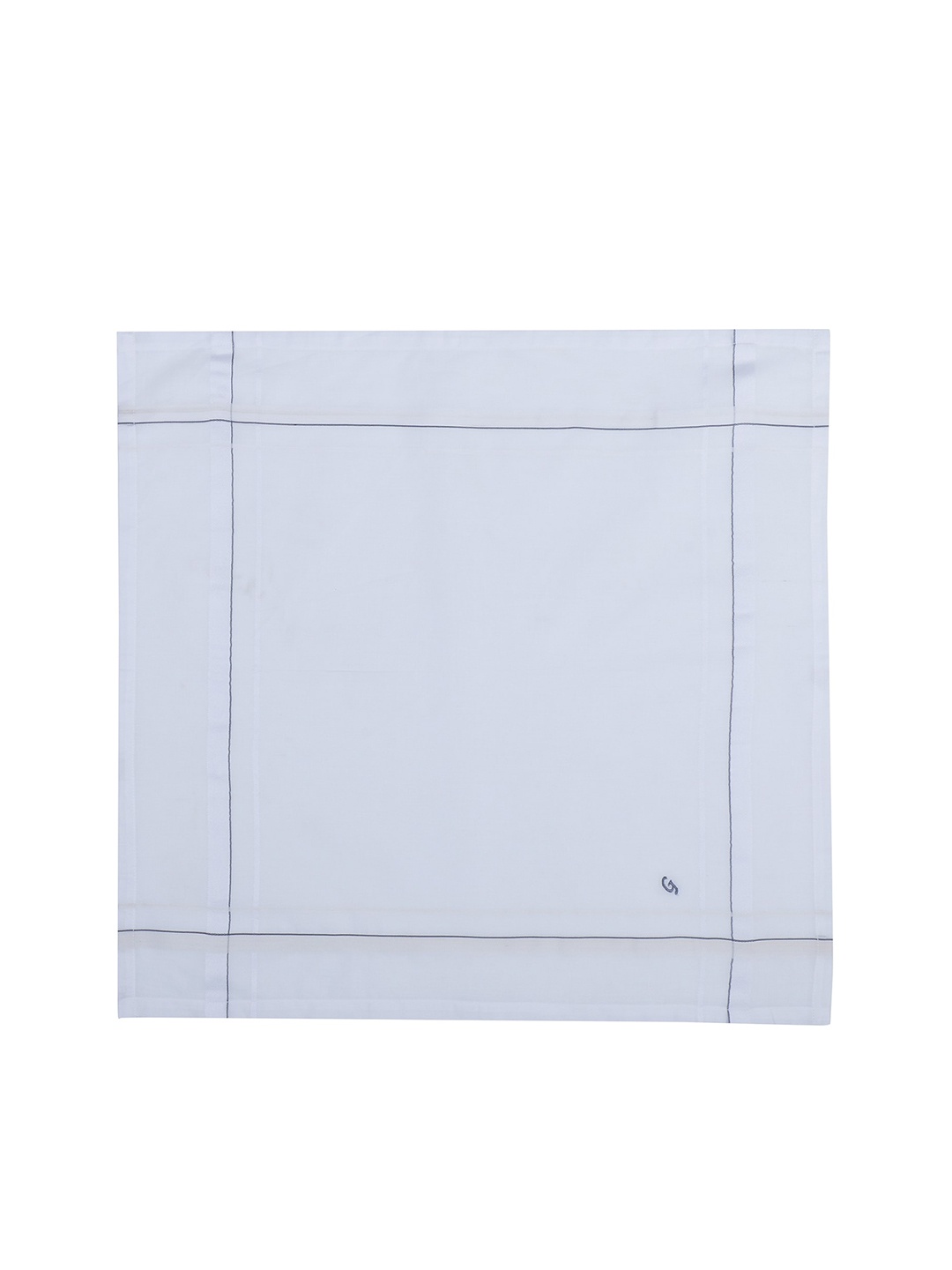 

CROSSLINE Men Pack Of 3 Logo Embroidered Pure Cotton Handkerchiefs, White